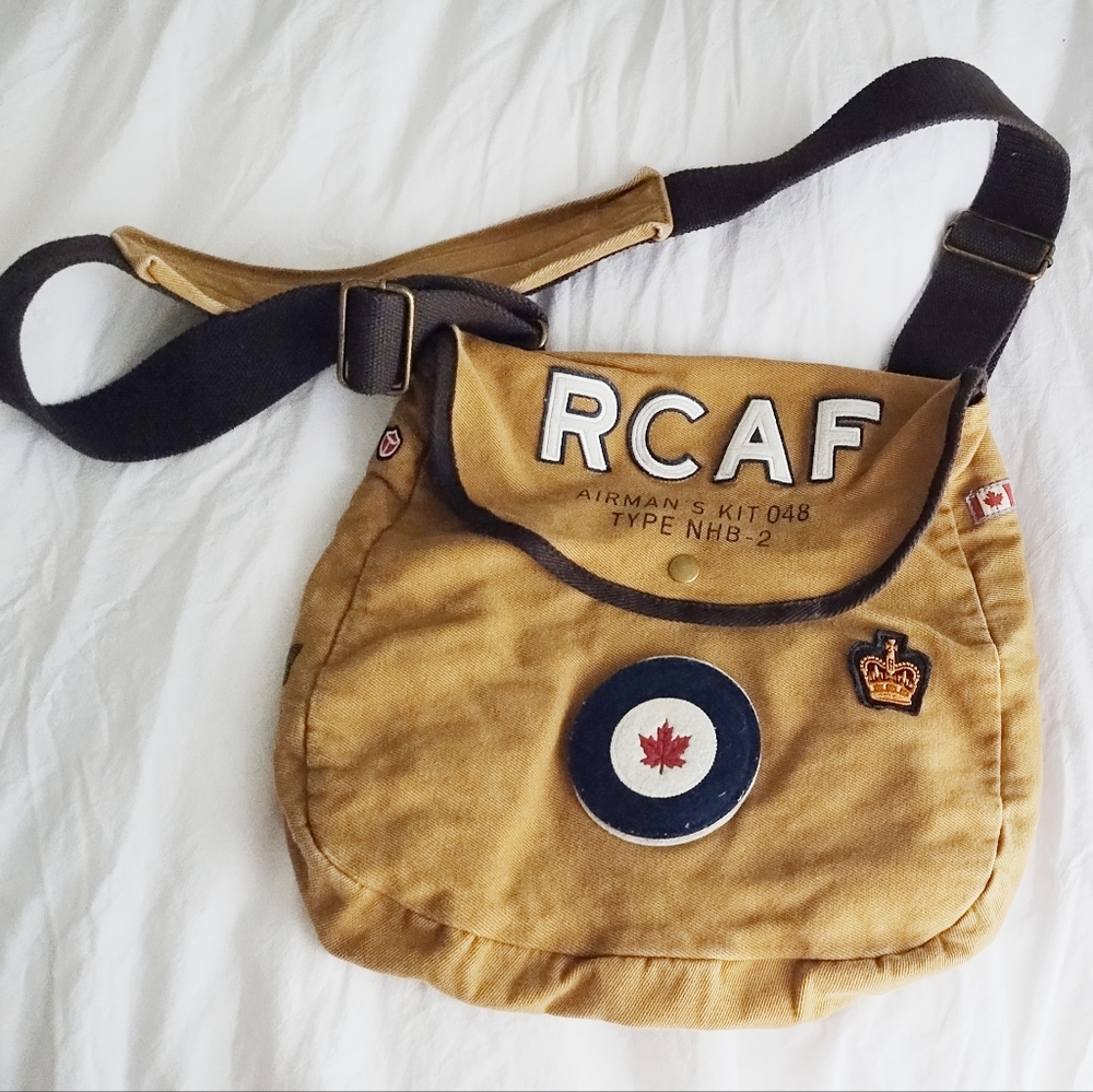 RCAF Canvas Crossbody Bag in Tan